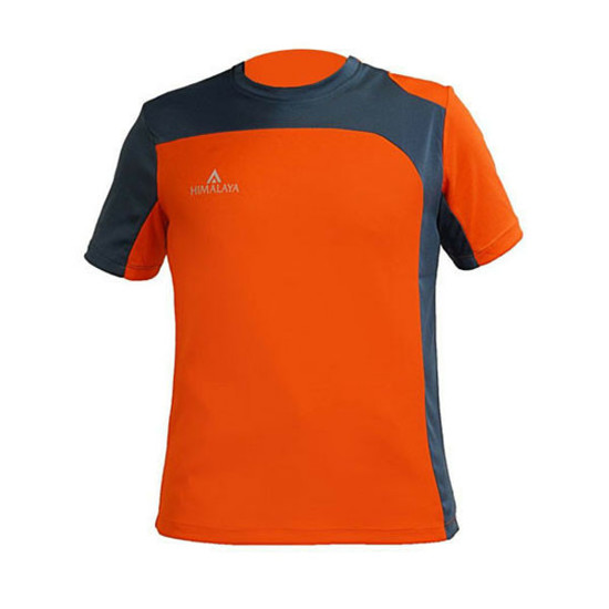 تيشرت يقه گرد زنبوری HIMALAYA کد 0241 رنگ نارنجی سرمه ای	